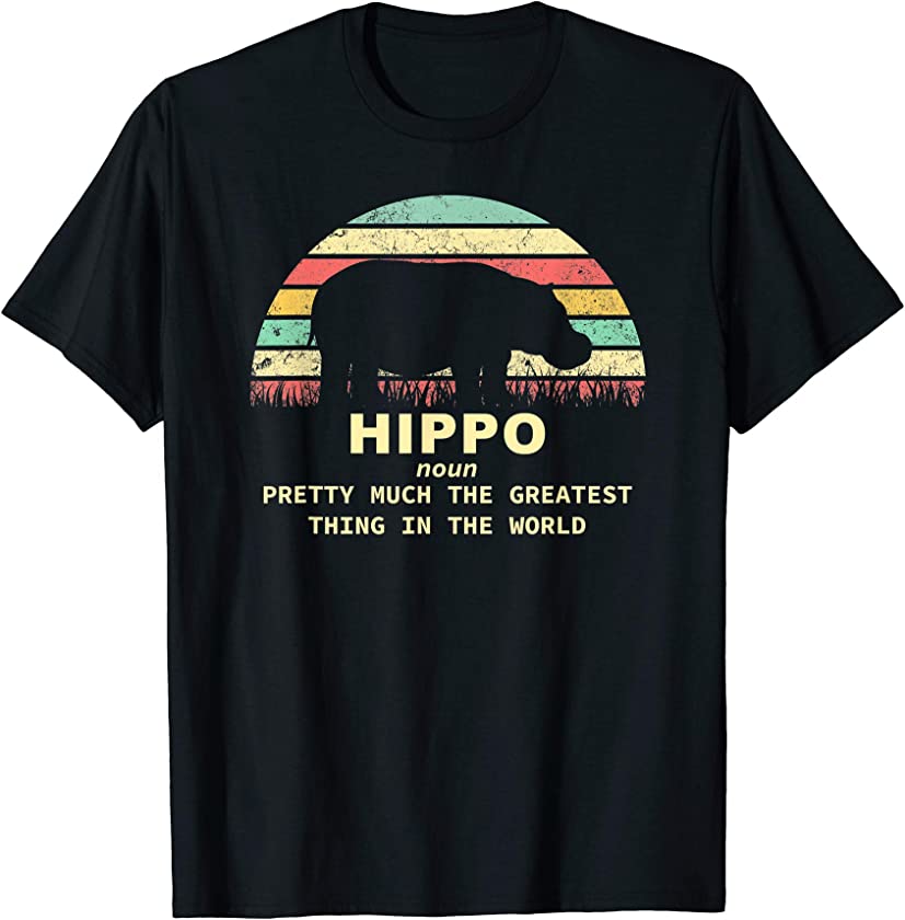 Vintage Hippo T-shirt Funny Definition Hippopotamus Gift T-Shirt