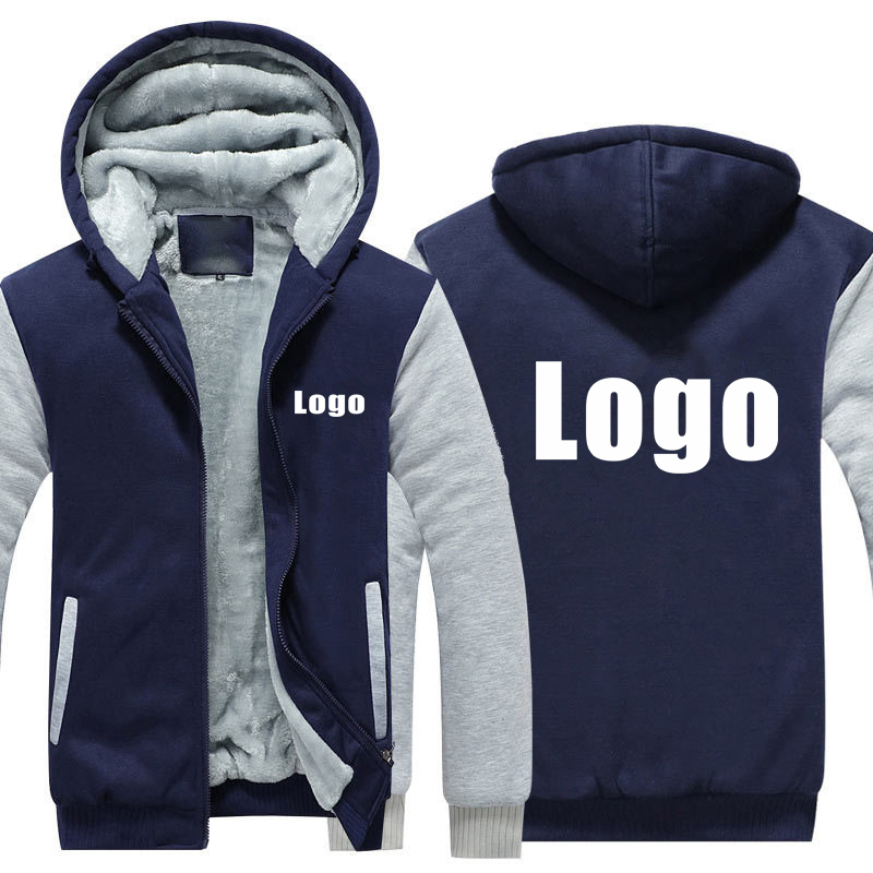 Customized Thicken Sweatshirt Jacket DIY Text You Like Winter Warm Fleece Men Hooded Coat Custom Logo Design Camouflage Hoodies alx