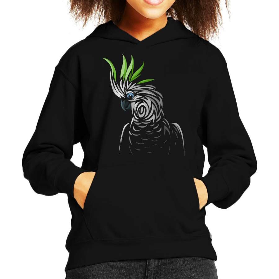 Parrot Cutout Print Kid’s Hooded Sweatshirt