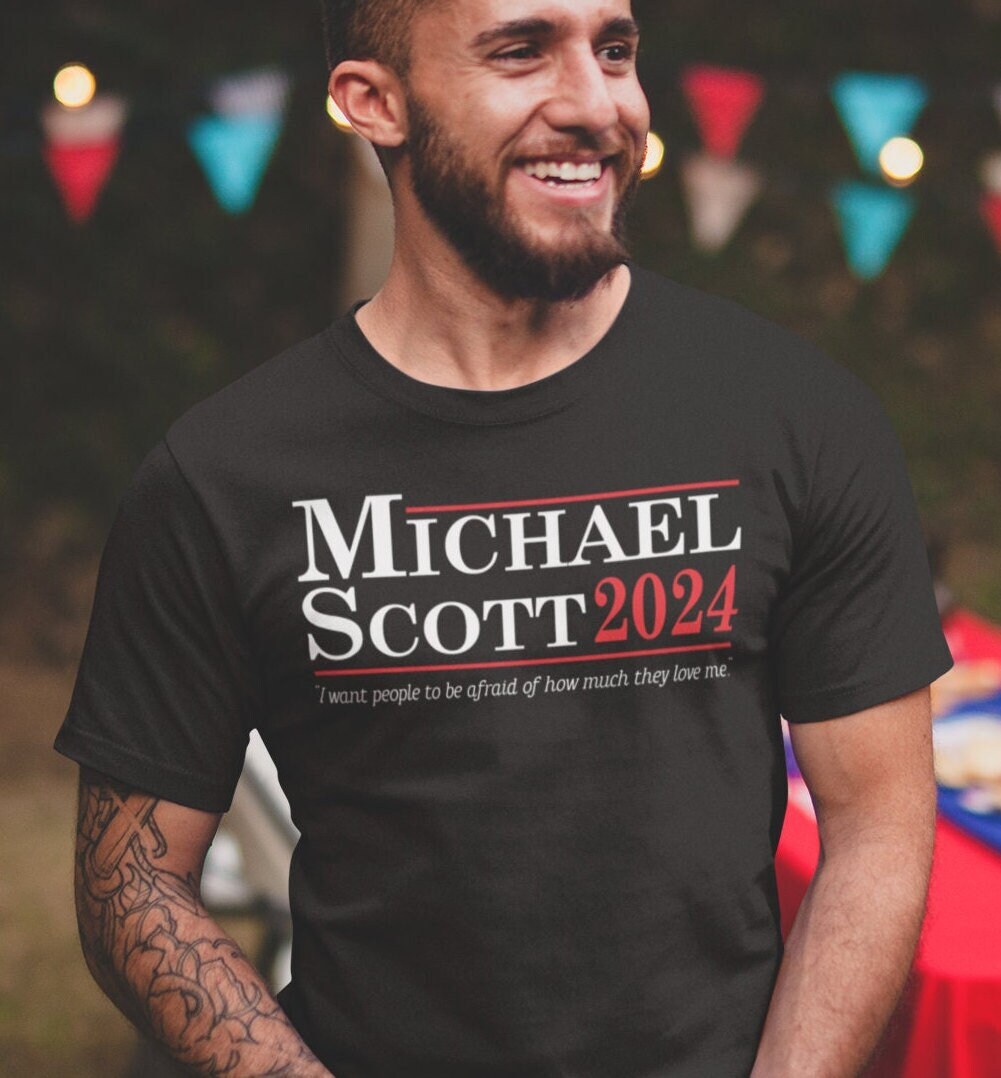 Michael Scott For President 2024 Shirt, Cool Comedy, Hilarious Election Shirt, Funny Office T-shirt, Sarcastic T shirt