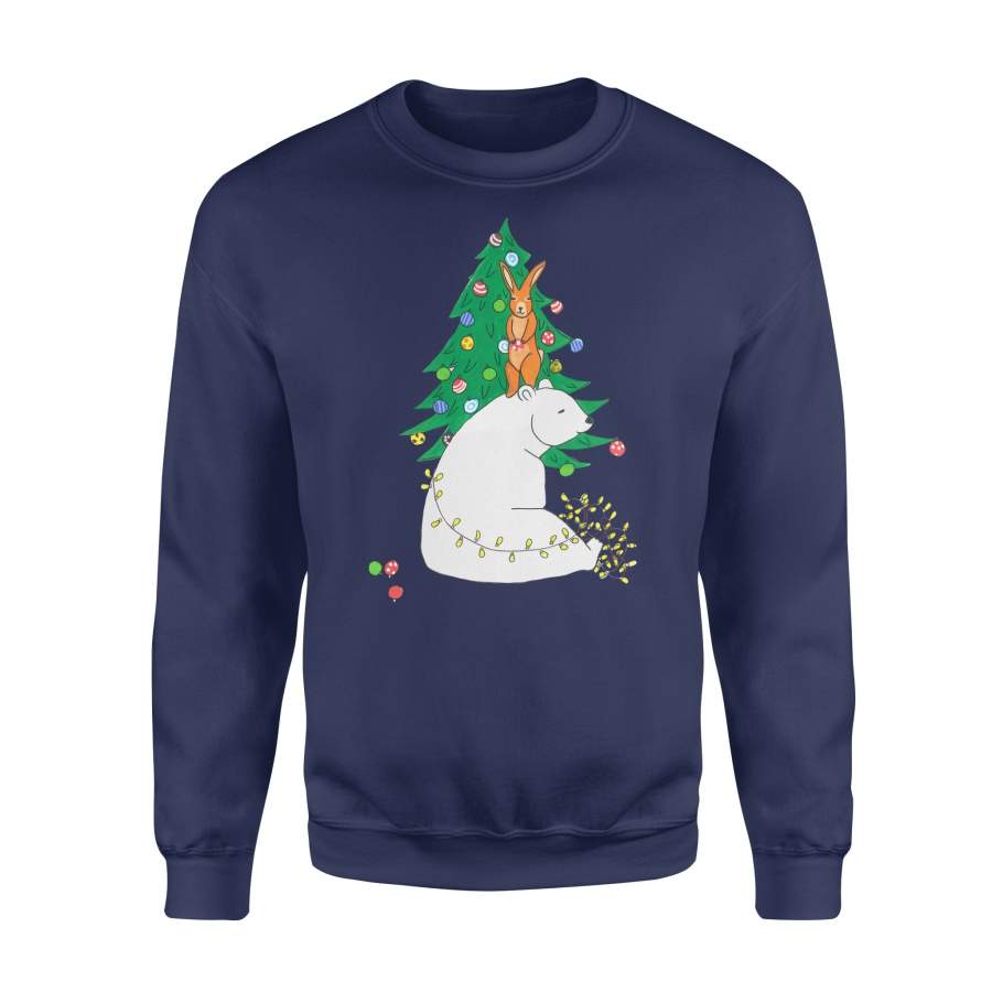 Christmas Bear Animal Christmas Tree Light Merry Xmas Sweatshirt T shirt Christmas Gift Ideas