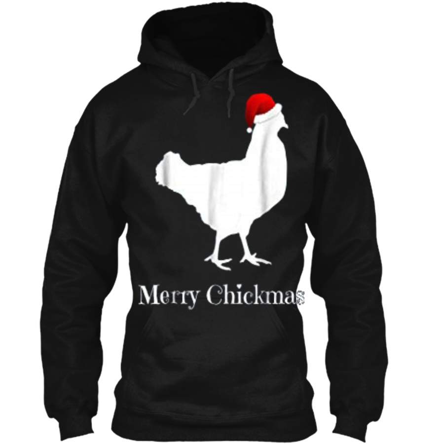 Funny Christmas Chicken  – Merry Chickmas  Pullover Hoodie 8 oz