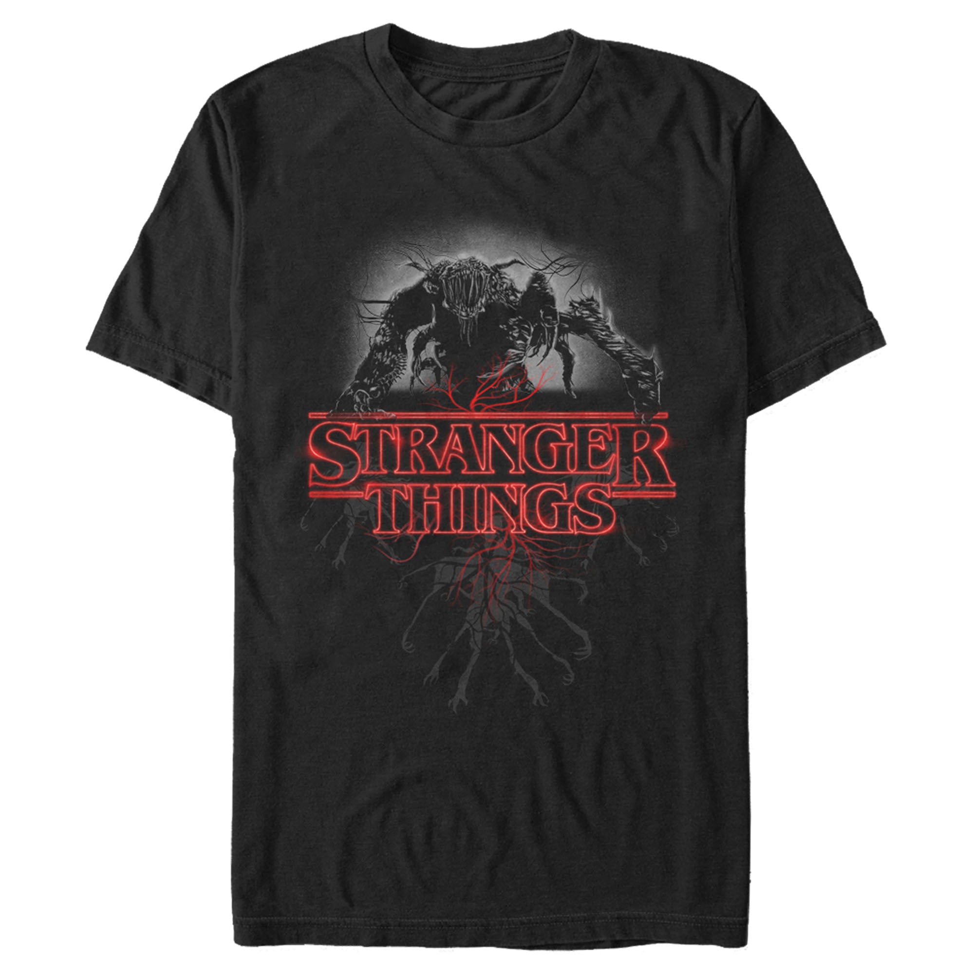 Stranger Things Men’S Mind Flayer Logo Glow  T-Shirt