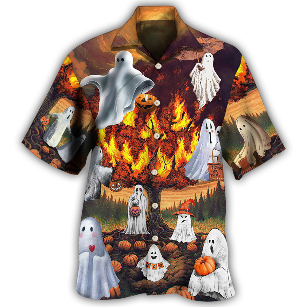 Halloween Boo Pumpkin Burning Scary Hawaii Shirt Ha106585