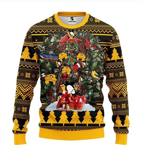 Pittsburgh Penguins Black Gold Gift Gift For Fan Ugly Wool Sweater Christmas