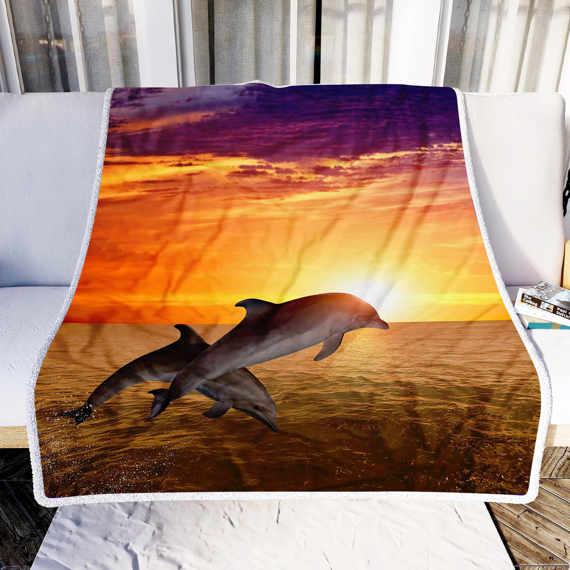 Dolphins Jumping Ni1501054Yd Fleece Blanket