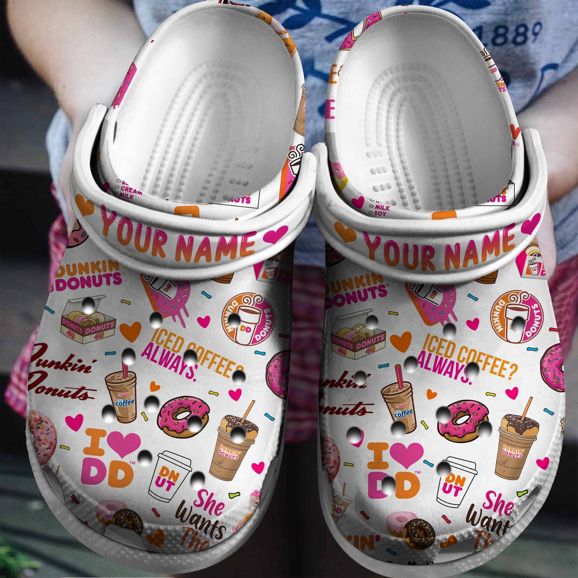 Dunkin Donuts Drink Crocs Crocband Clogs Shoes Comfortable For Men Women and Kids 6