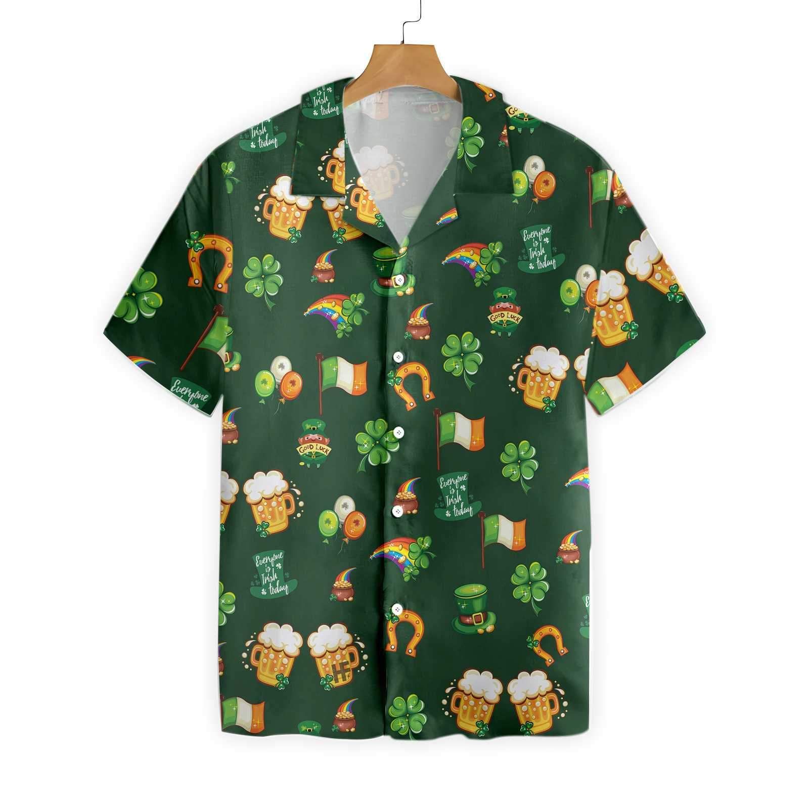 St Day Symbol Seamless Pattern 1901 Hawaii Shirt Ha9357