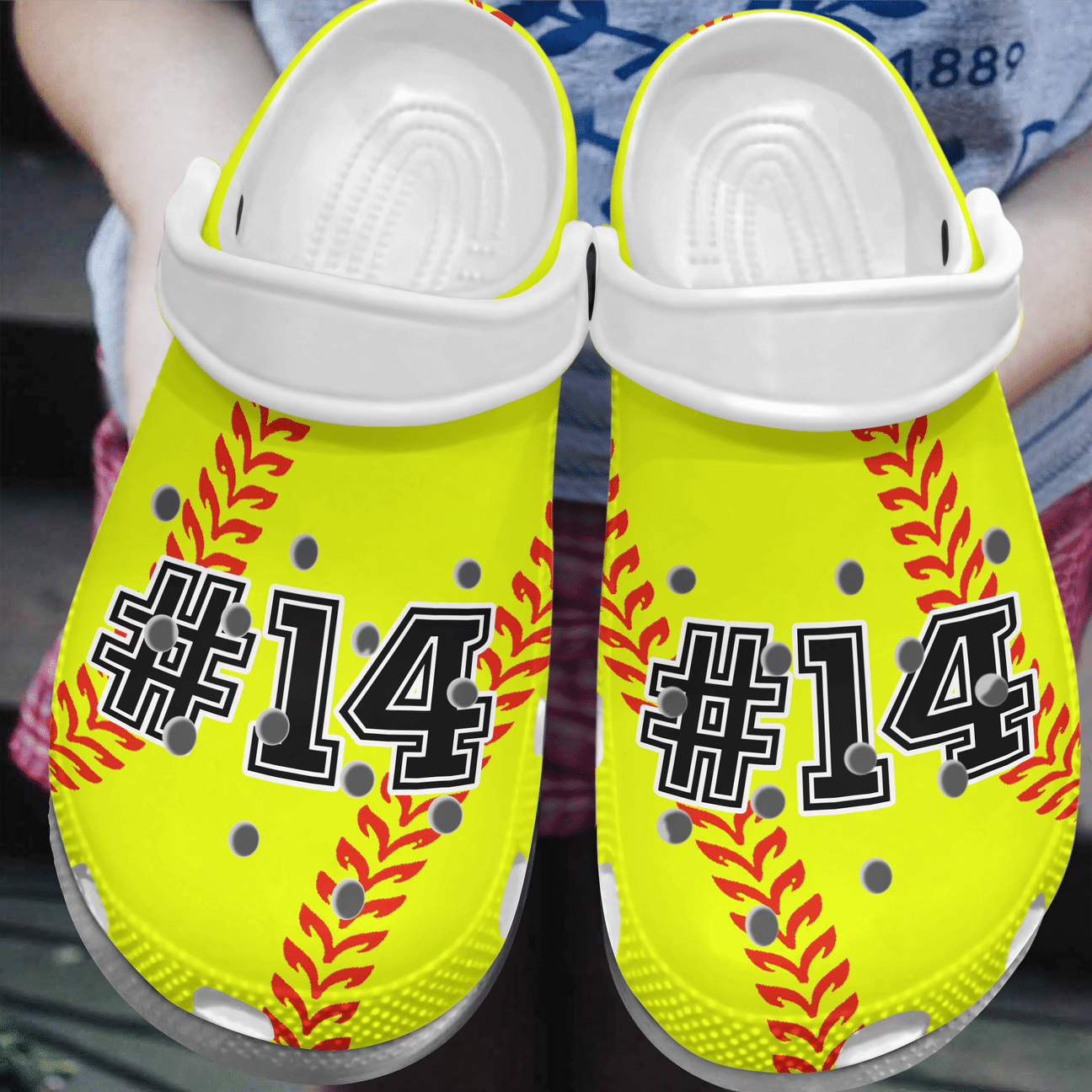 Softball Personalized Clog, Custom Name, Text, Color, Number Fashion Style For Women, Men, Kid, Print 3D Player’S Number