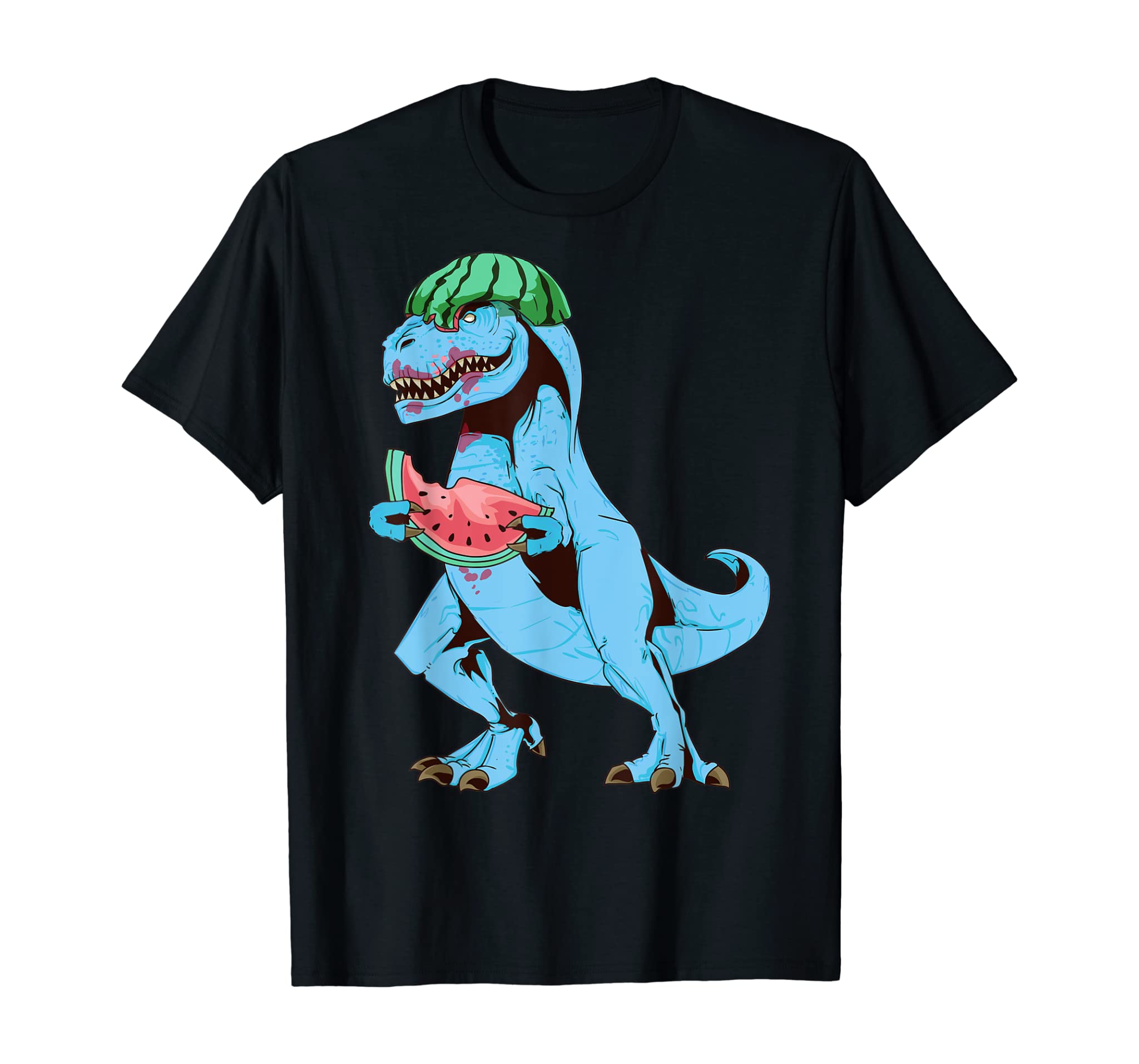 Watermelon Dinosaur One In a Melon T Rex Summer Fruit T-Shirt