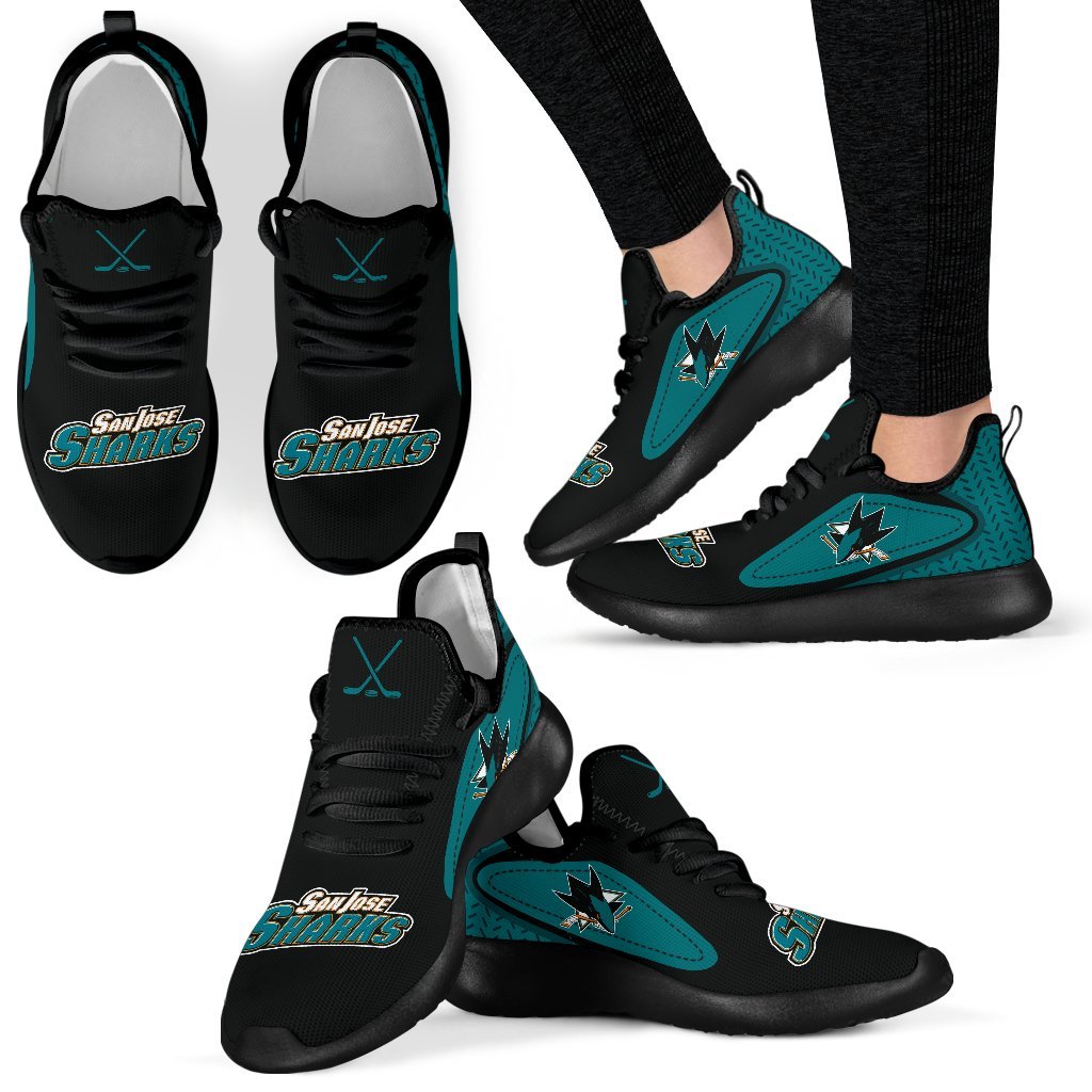 Colorful React San Jose Sharks Mesh Knit Sneakers