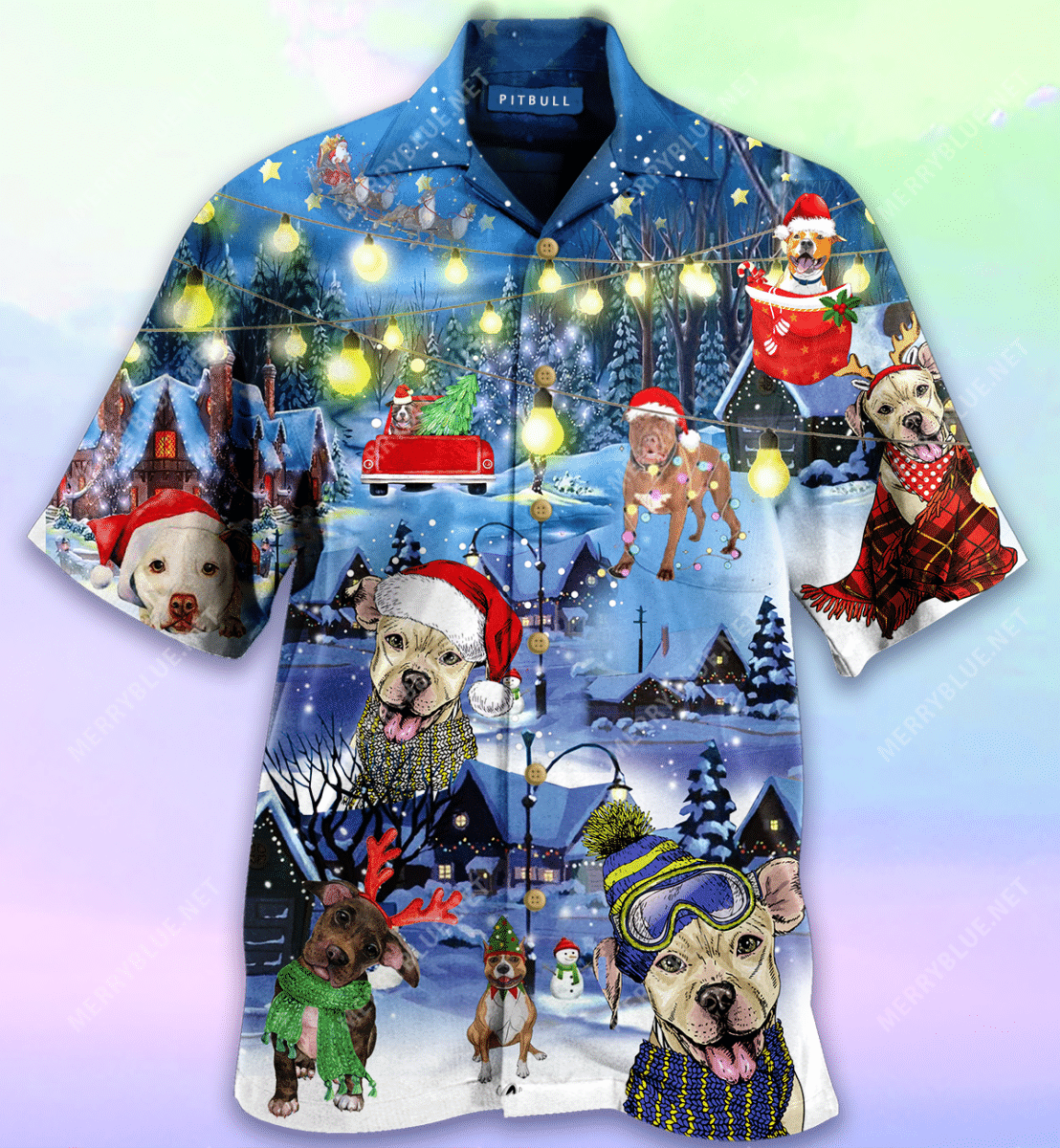 Merry Pitmas Christmas Unisex Hawaiian Shirt