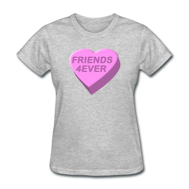 Cute Candy Heart Best Friends 4Ever Valentines Day Shirt