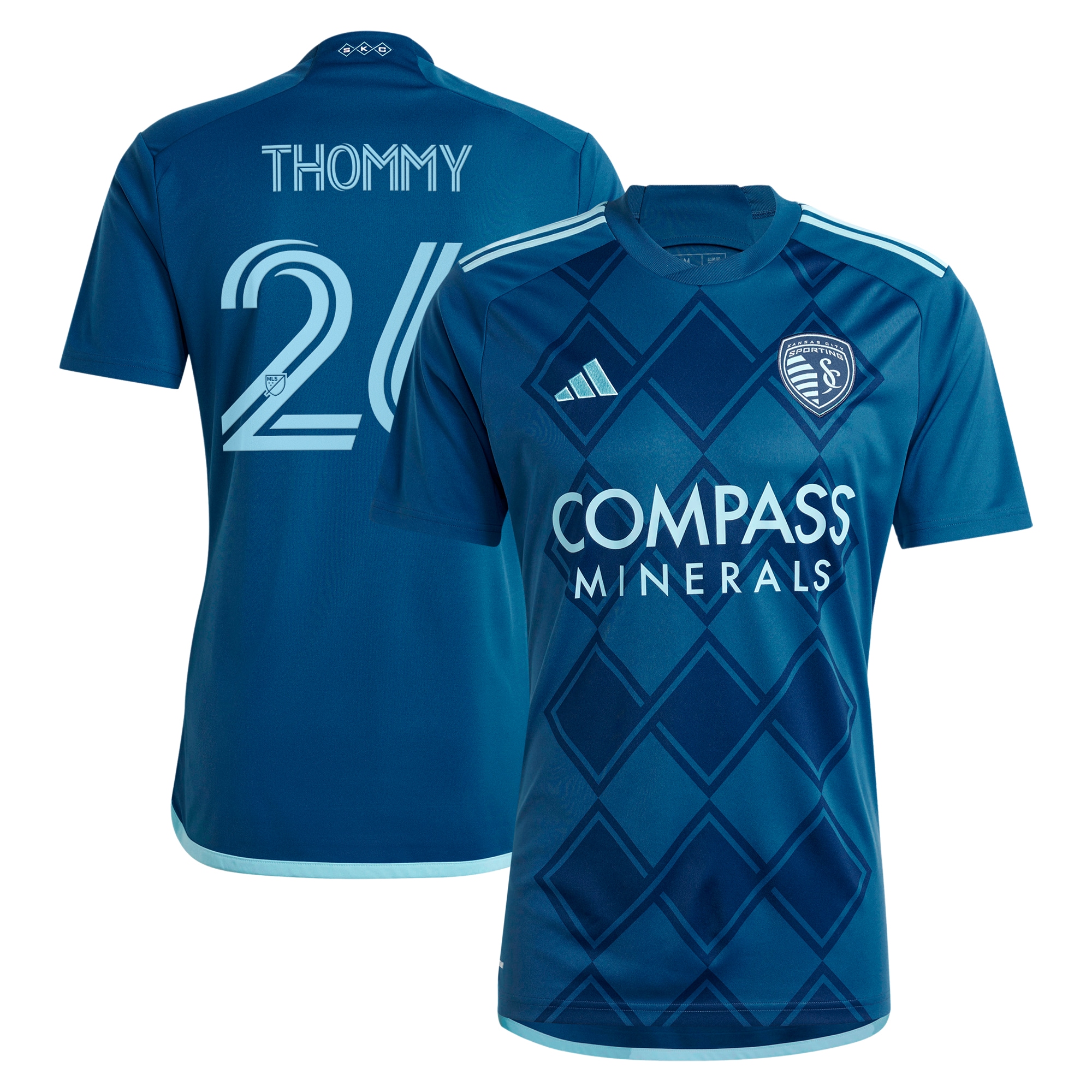 Erik Thommy Sporting Kansas City 2024 Diamonds Our Forever Replica Player Jersey  Navy