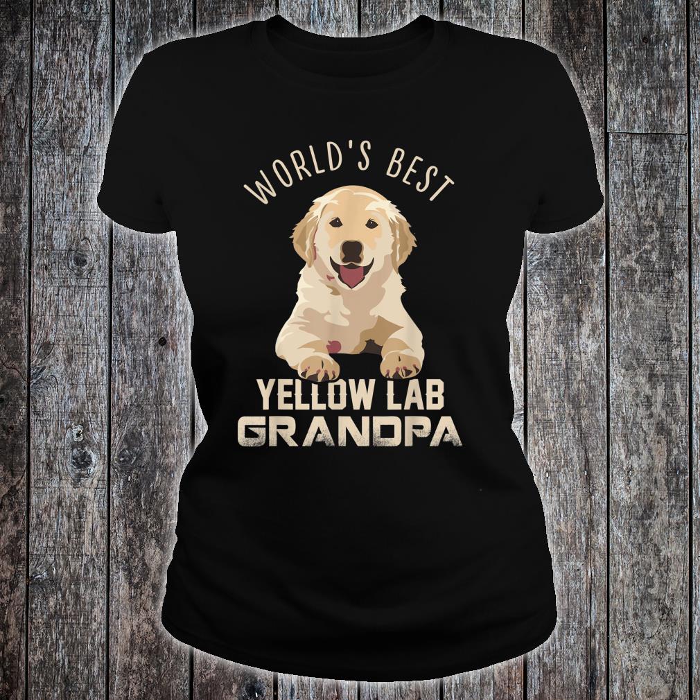 World’s Best Yellow Lab Dog Grandpa Gift Men Dog Lover T shirt