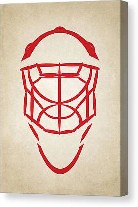 Detroit Red Wings Goalie Mask Joe Hamilton Canvas Print