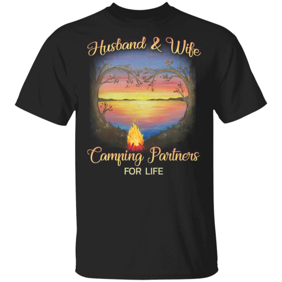 Husband ‘ wife camping partners for life T-Shirt