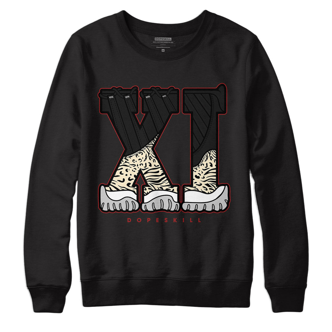 Xi Jordan 11 Crewneck Sweatshirt Match Jordan 11 Animal Instinct