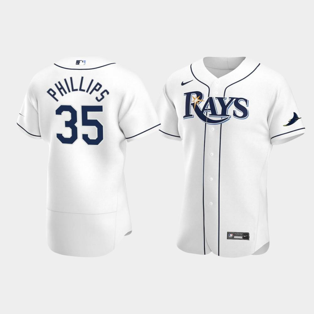 Brett Phillips 35 Tampa Bay Rays White Home Jersey