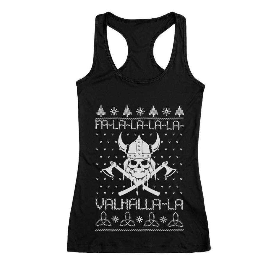 Viking Nordic God Valhalla Ugly Christmas Racerback Tank Top