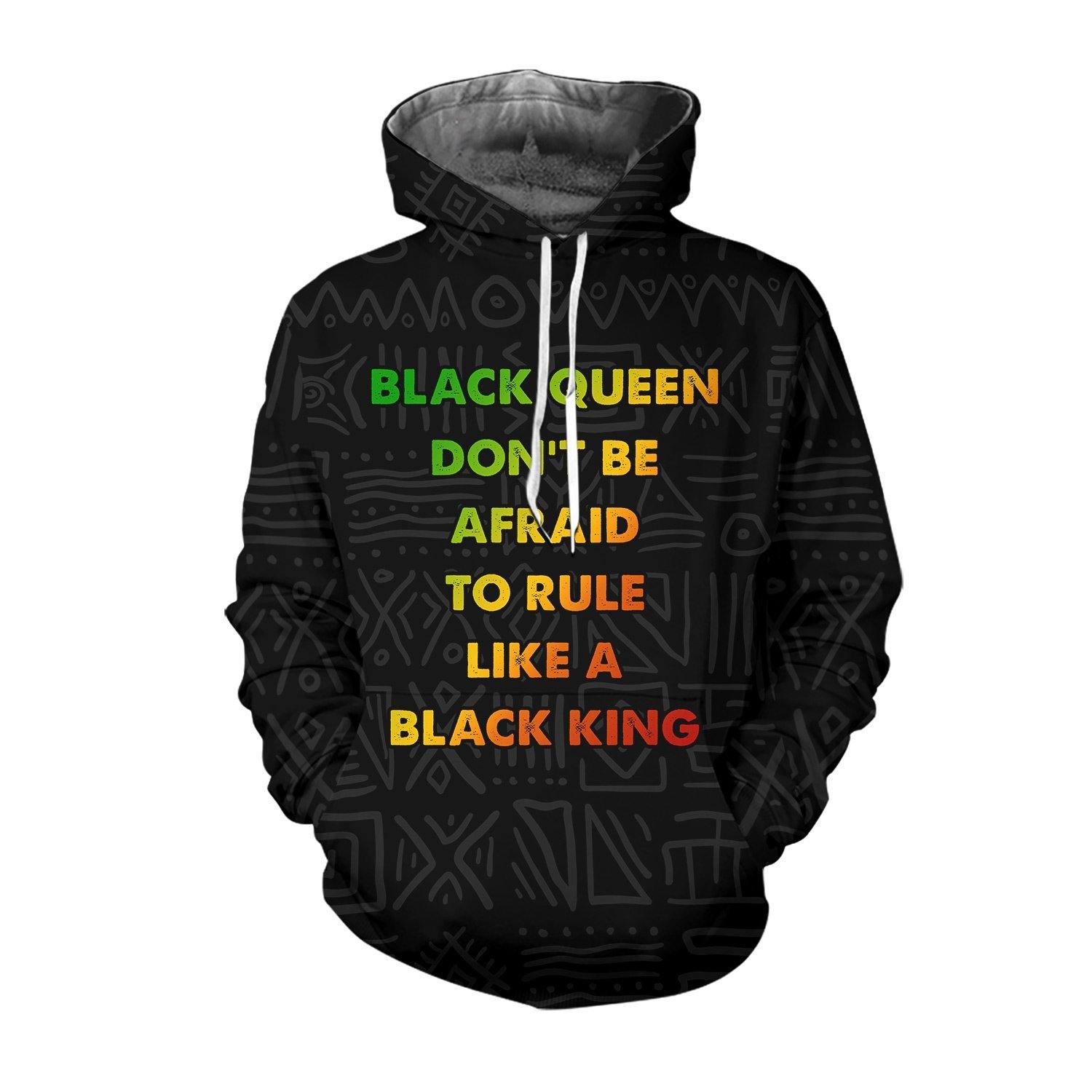 Black Queen Don’T Be Afraid All-Over Printed Hoodie