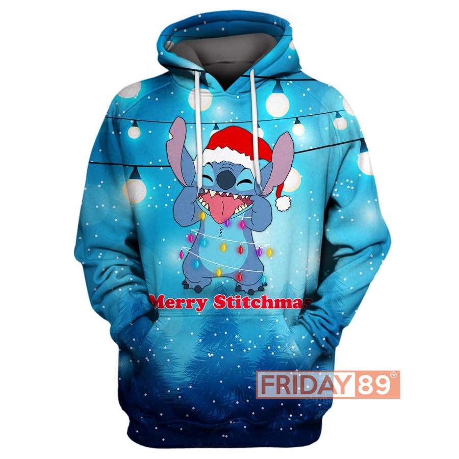 Merry Stitchmas Christmas Light Hoodie