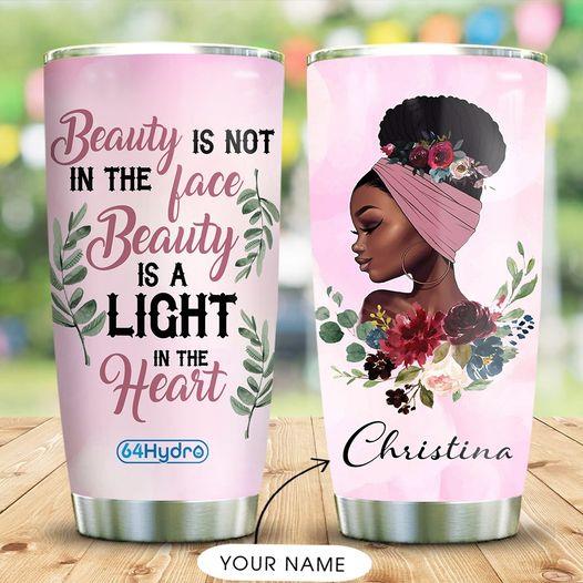 3D African Women Custom Name Design Vacuum Insulated Tumbler