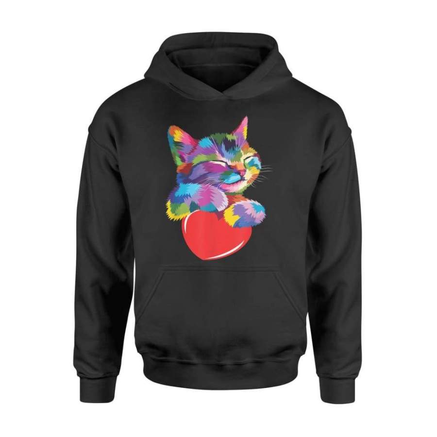 Cat Shirt for kitten lovers Colorful Cute Kitty Adoption – Standard Hoodie