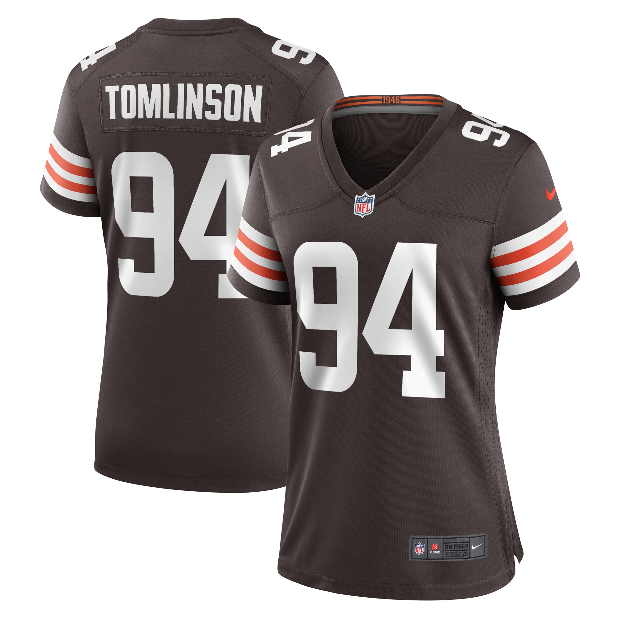 Women’s Cleveland Browns Dalvin Tomlinson Brown Game Player Jersey