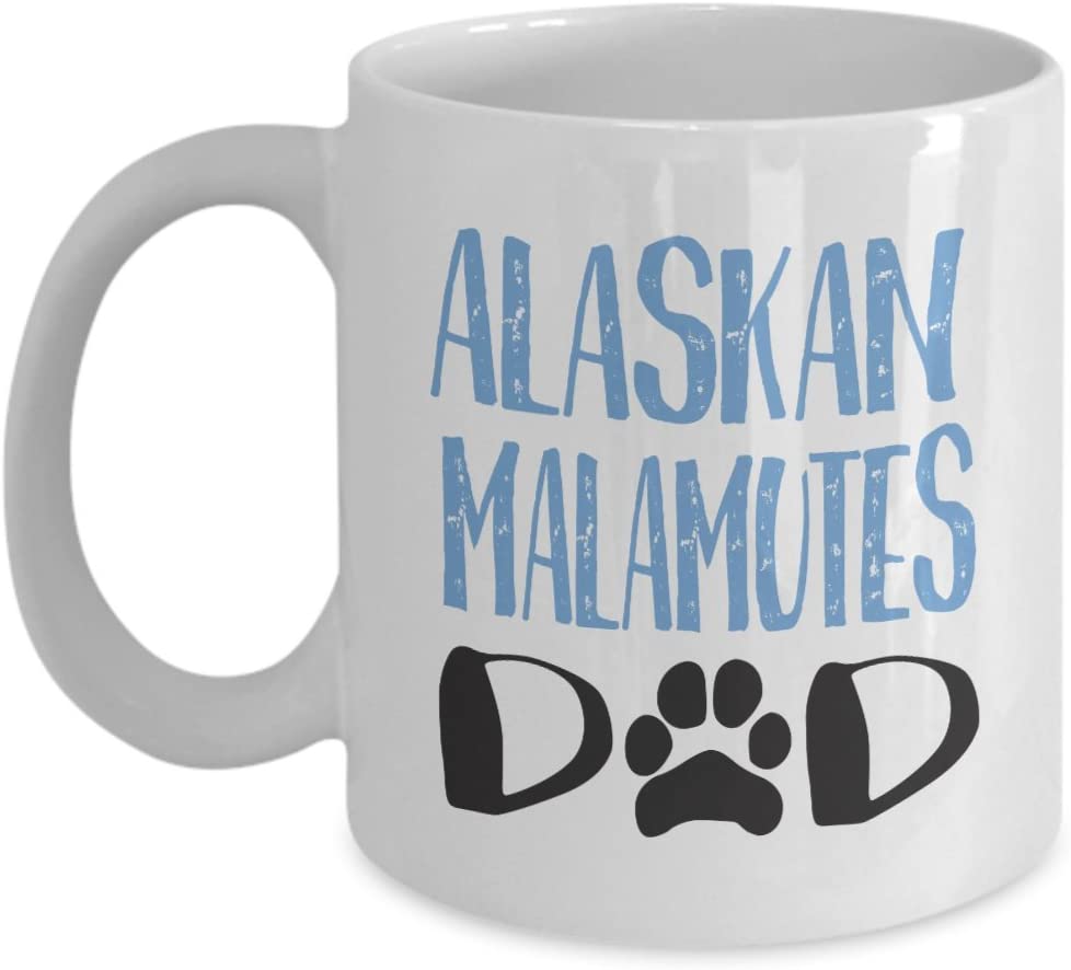 Alaskan Malamutes Dad Coffee Mug – Alaskan Malamutes Lover – Gift For Christmas – Cute Coffee Mug – Dog Dad