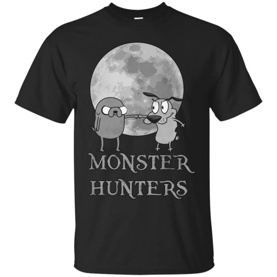 ADVENTURE TIME COURAGE – Jake the dog and Courage Monster hunters T Shirt & Hoodie