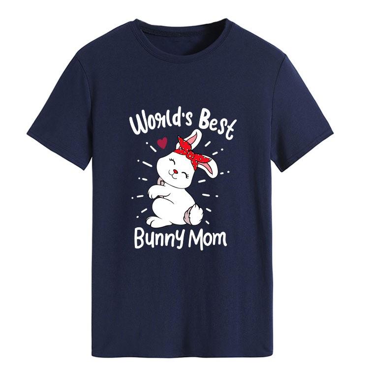 Women’S Easter World’S Best Bunny Print Short Sleeve Crew Neck T-Shirt