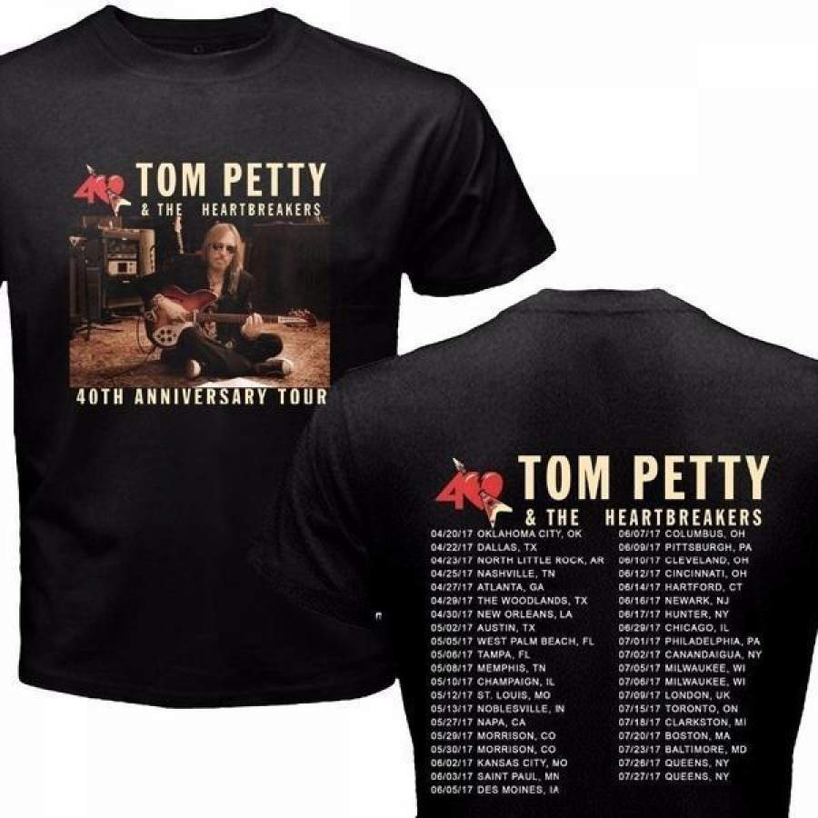 Tom Petty 40th Anniversary Tour Dates T-Shirt