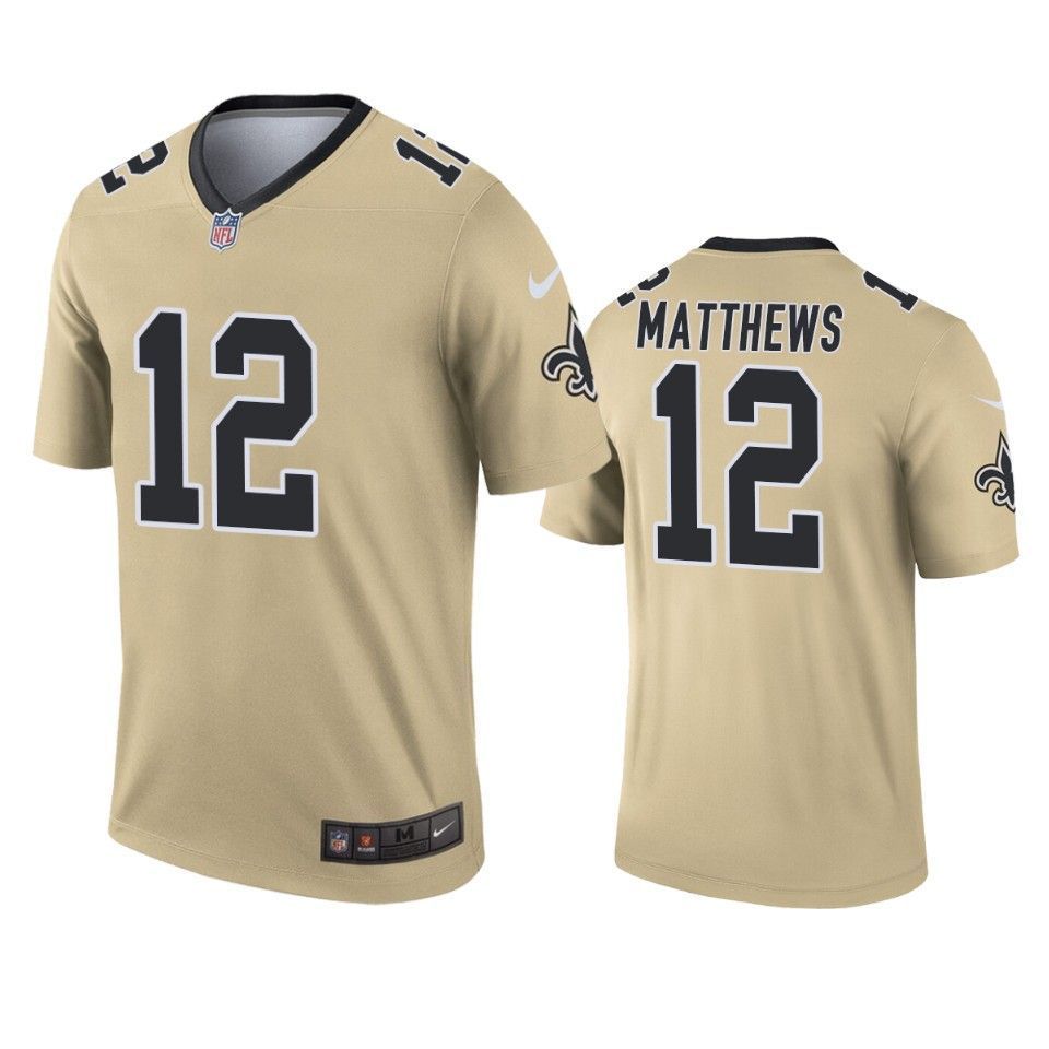 New Orleans Saints Rishard Matthews 2019 Inverted Legend Gold Jersey