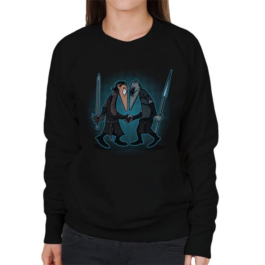 Wolf Vs Winter Game Of Thrones Spy Vs Spy Women’s Sweatshirt