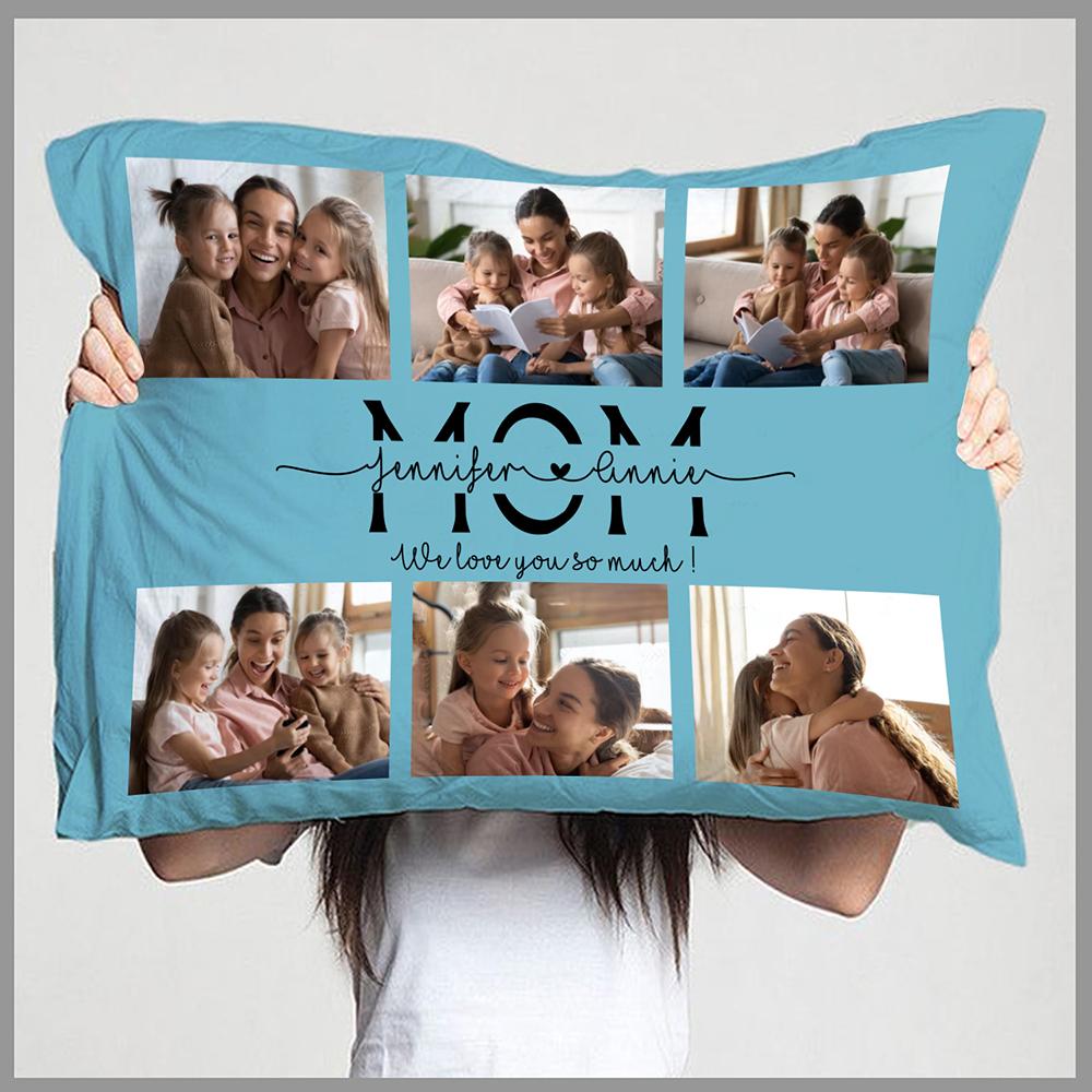 Personalized 6 Image Mom Pillow