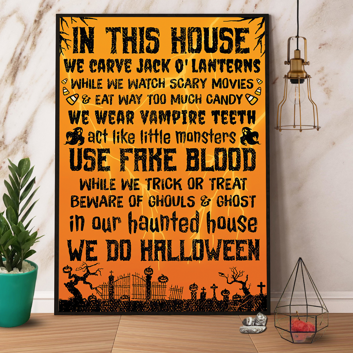 Halloween In This House We Do Halloween Canvas And Poster, Canvas Prints, My Poster Wall, Canvas Wall Art, Wall Decor Visual Art, Halloween Gift, Happy Halloween