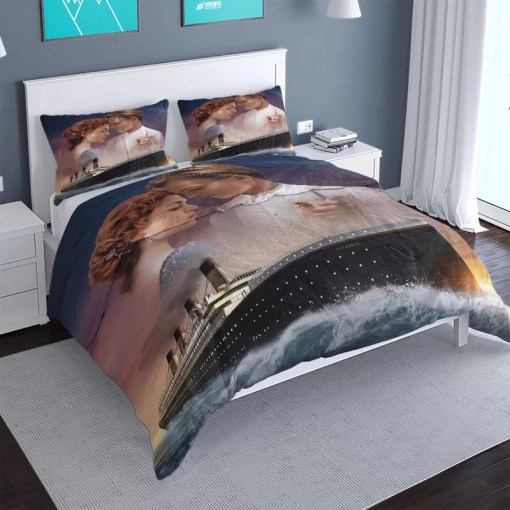 Titanic 4 Duvet Cover Pillowcase Home Decor 3D Bedding Set 2856