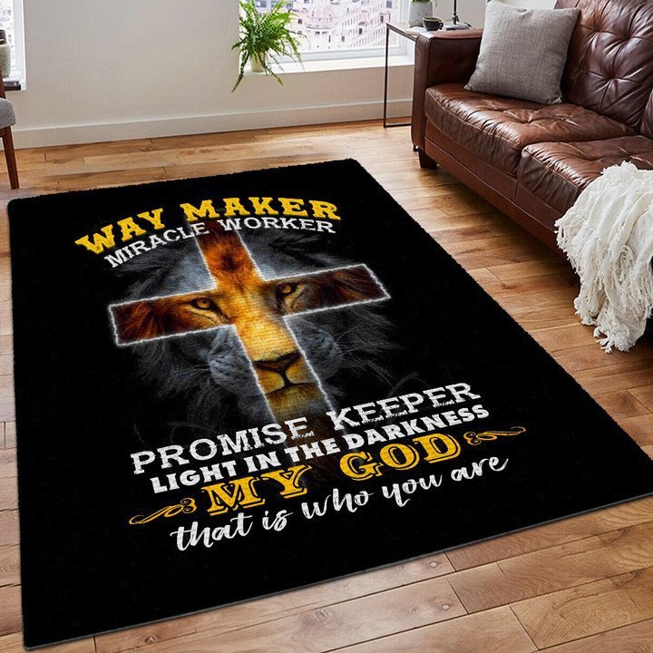 Worker Rug, Jesus Is My Superhero Christ Jesus Printing Floor Mat Carpet, Way Maker Miracle Worker Promise Keeper Jesus Rug, Gifts For Jesus