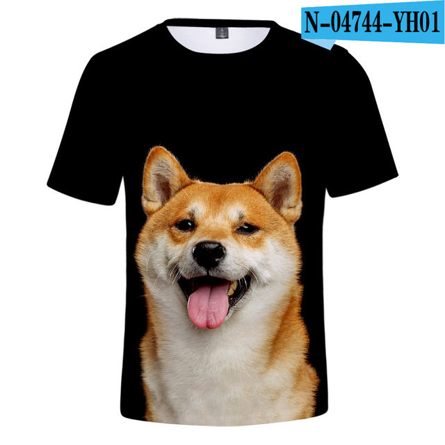 2 To 14 Years Kids t shirt Shiba Inu Doge Dog 3d Printed t-shirt Boys Girls Cartoon Akita Dog tshirt t shirts Children Clothes alx