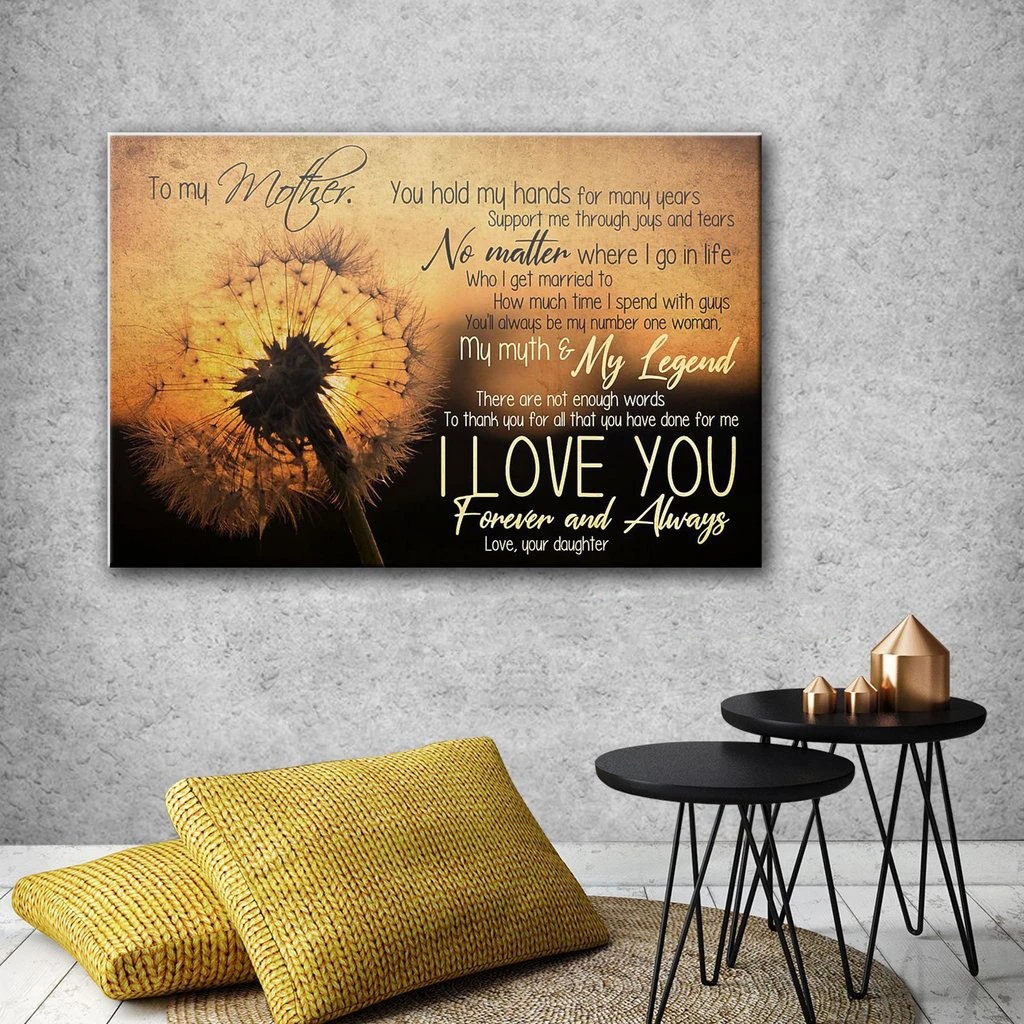 To My Mother Dandelion  – Gift For Mom For Mother’S Day, Best Idea For Home Decor For Family – Matte Canvas Premium Wall Art Canvas