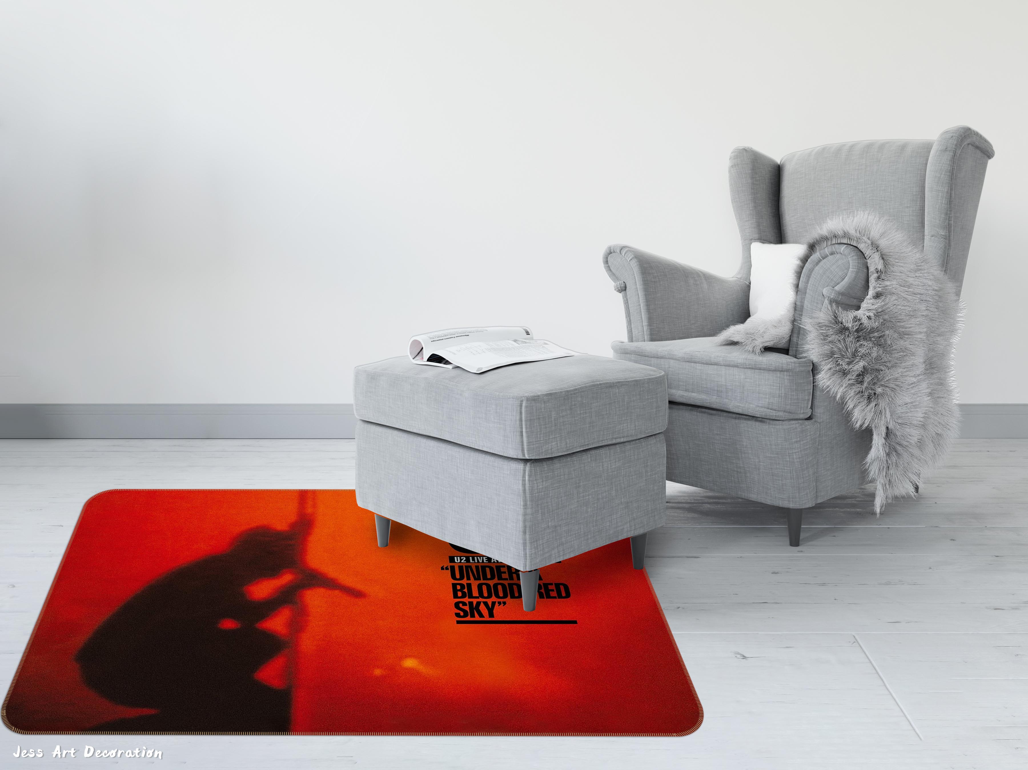 3D U2 Rock Band Non-Slip Rug Mat 209