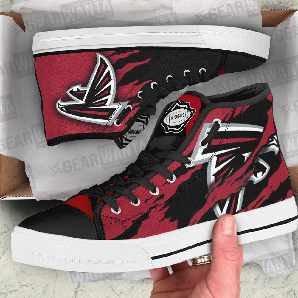 Atlanta Falcons Shoes Custom High Top Sneakers For Fans - TopTrendingUS