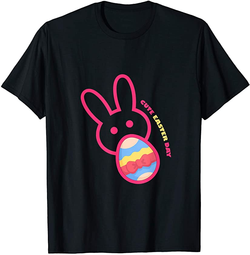 Rabbit Easter Day Eggs Dab Boys Girls Kid Bunny T-Shirt