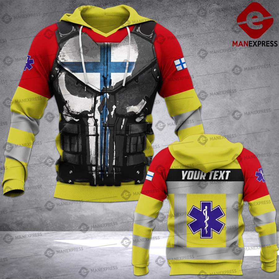 ARMOR LMT CUSTOMIZED FINISH EMS – PARAMEDIC FINLAND  3D HOODIE VLIN