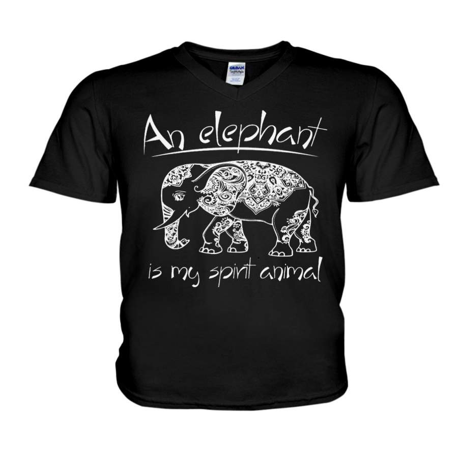 An Elephant Is My Sprit Animal Custom Design Guys V-Neck