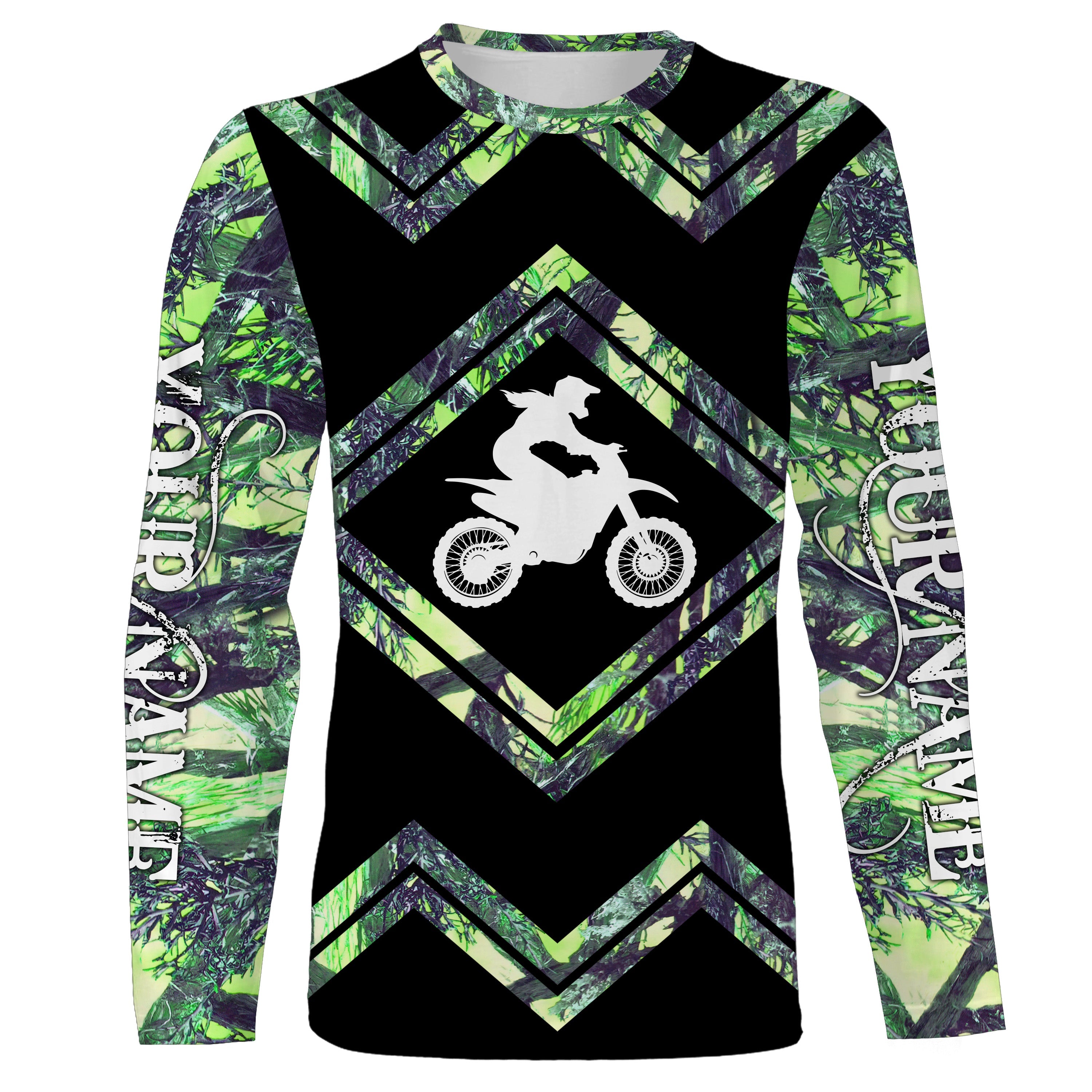 Girl Motocross Jersey Personalized Female Rider Shirt Motorcycle Women Jersey – Green| Nms637