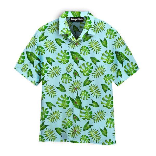 Green Leaves Pattern Hawaii Shirt For Men Women Ha82458