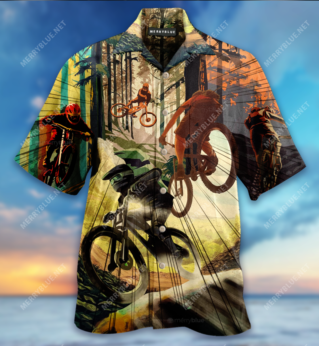 Never Underestimate A Man With Mountain Bike Unisex Hawaii Shirt Ha55105