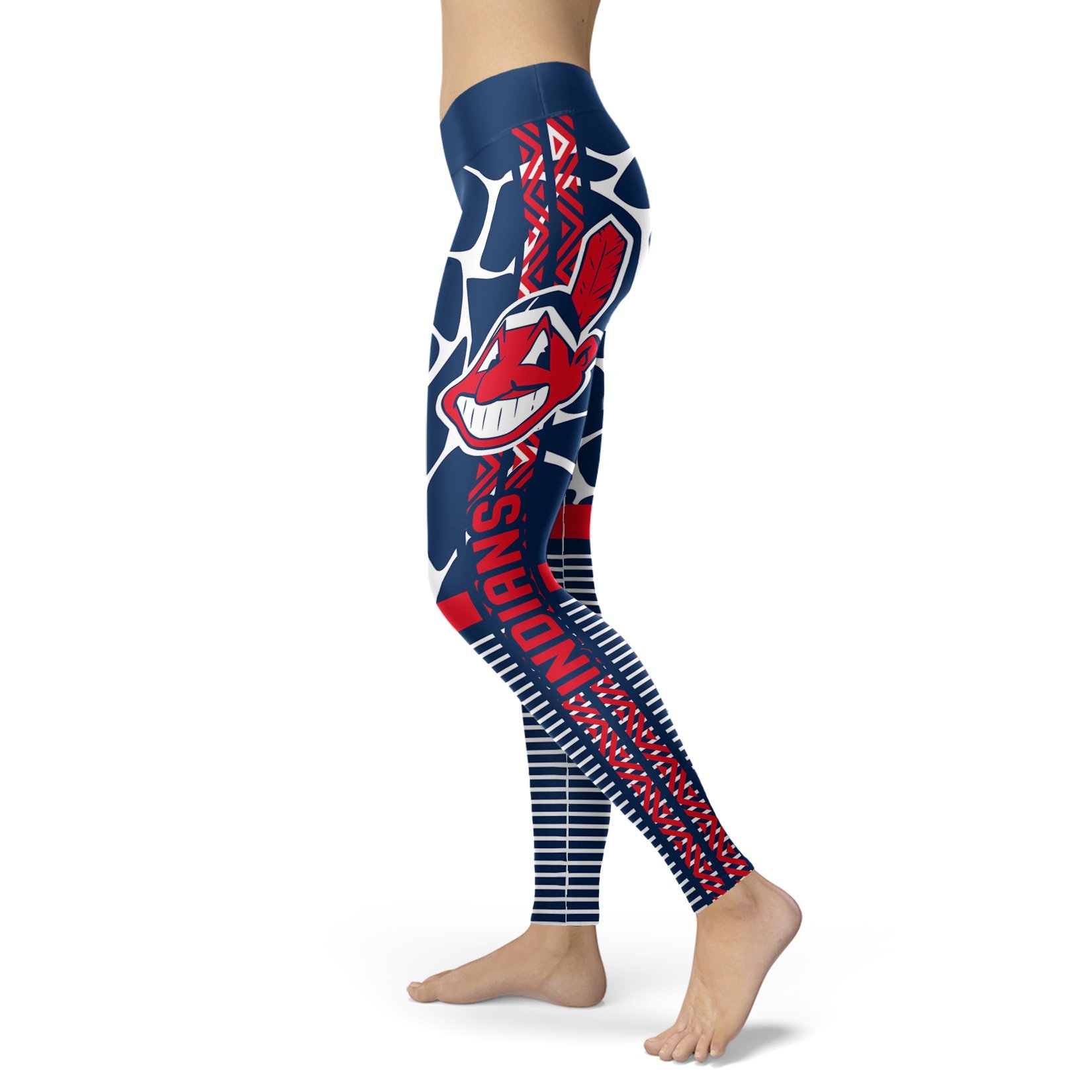 Awesome Light Attractive Cleveland Indians Leggings